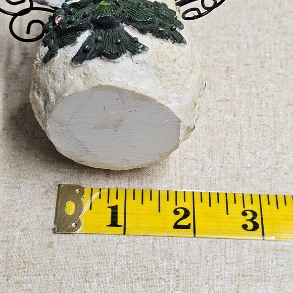 Snowman Pair Figurine Holiday Collection Lot of 2 Metal and Resin Mr & Mrs - Picture 11 of 12